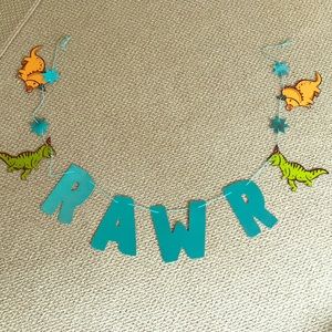 Dinosaur birthday banner